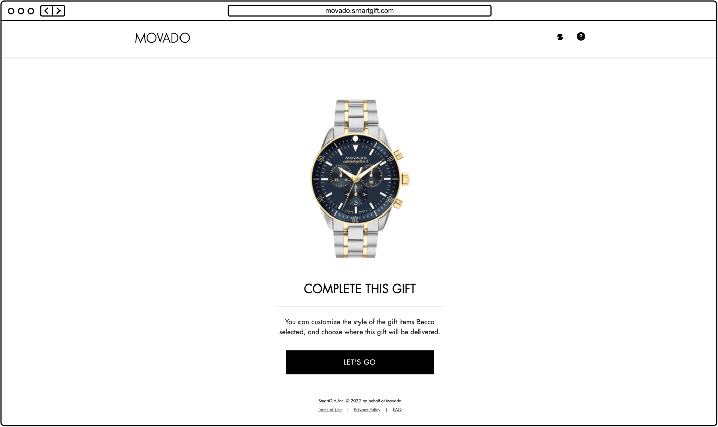 Movado Complete page