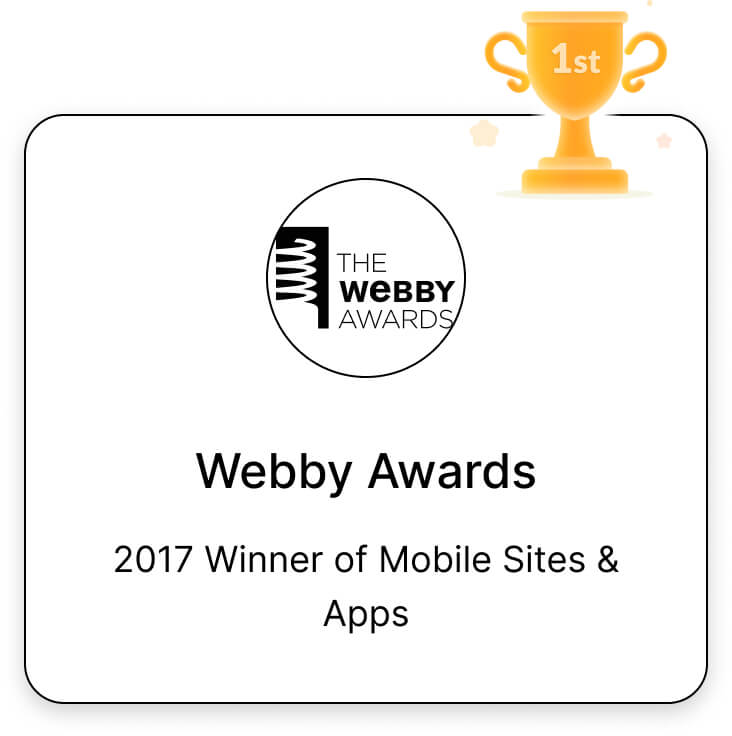 Webby Awards with Trophy