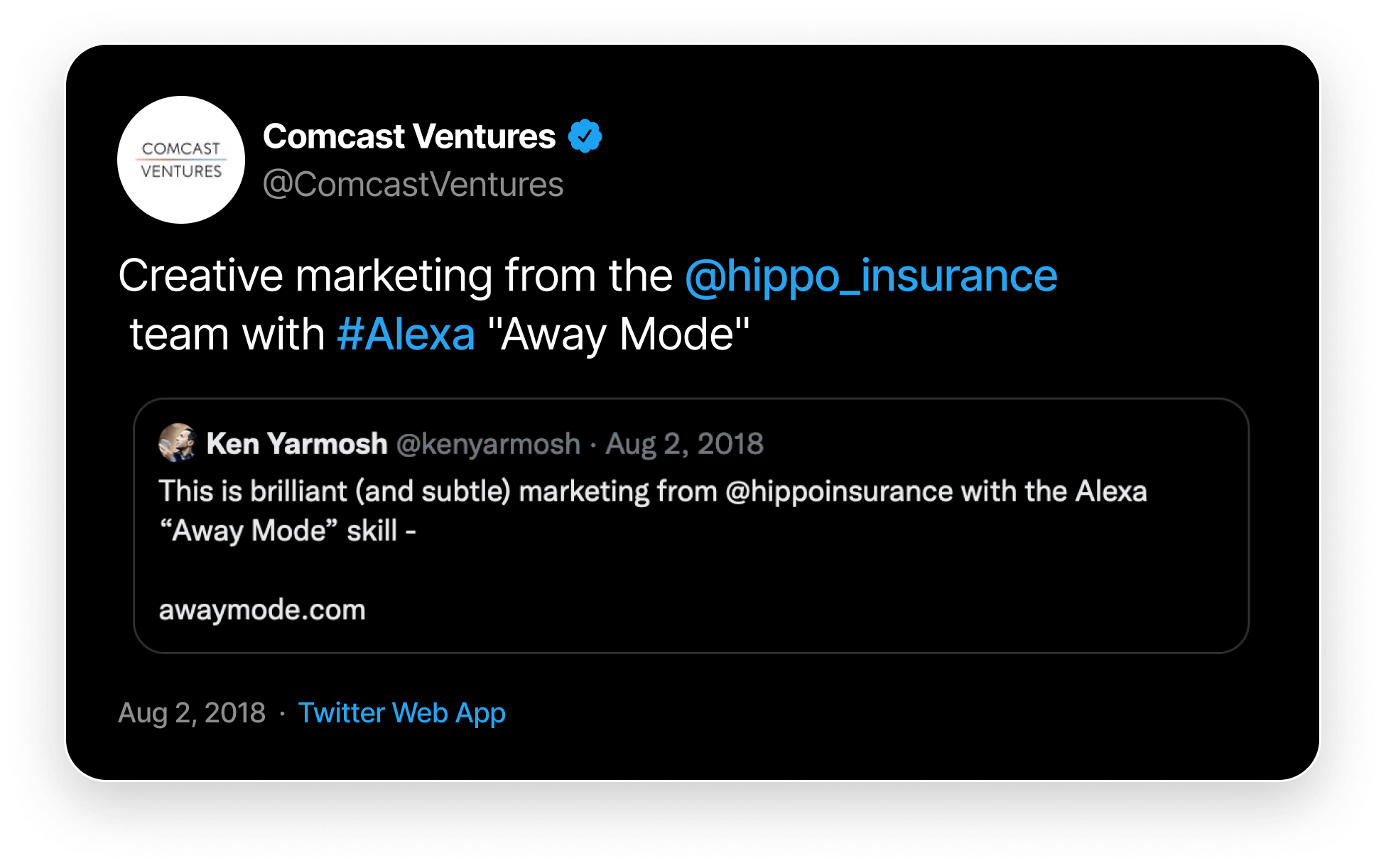 Comcast Ventures Aug 2018